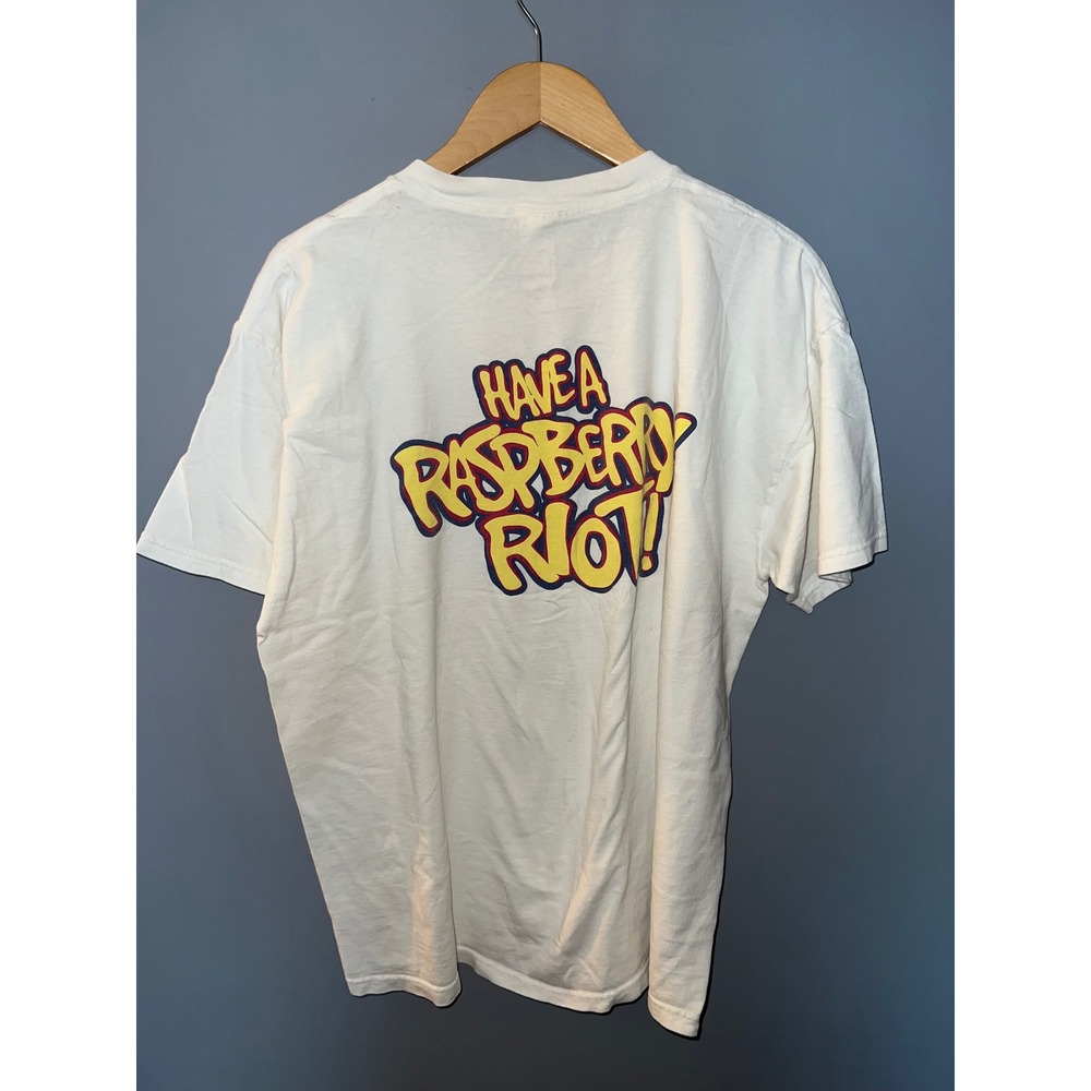 Vintage DeKuyper Raspberry Pucker Shirt XL White Have A Raspberry Riot Promo Tee